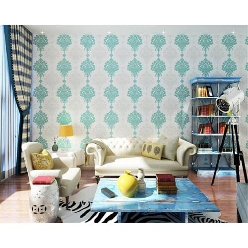 Beibehang Scandinavian style non-woven flower 3D wallpaper modern living room bedroom study background wall full of 3d wallpaper
