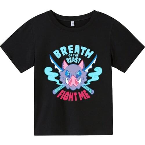 Clothing for boys Demon Slayer T Shirt Kids Kawaii Cartoon Blade of Ghost Graphic T-shirt Anime Demon Blade Cool Tshirt Children