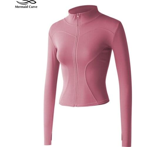 Workout Clothes Long Sleeve Sports Jacket Women Mesh Fabric Zip Fitness Yoga Shirt Winter Autumn Gym Top Breathable Running Coat