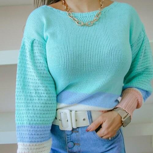 QINJOYER Autumn Winter Loose Knitted Sweater Women Striped Sweaters Ladies Jumpers Oversized Warm Female Pullovers Sueter Mujer