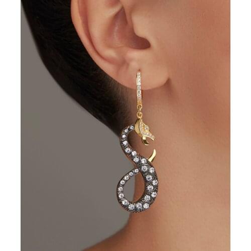 925 Sterling Silver Dragon Earrings