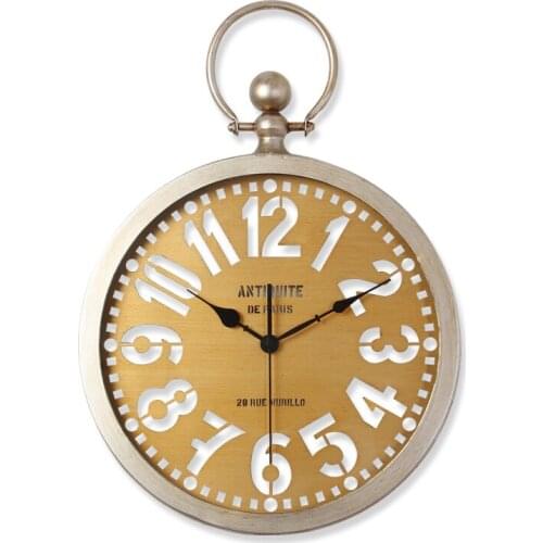 Nordic Luxury Wall Clock Living Room Silent Metal Led American Wall Clock Vintage Zegar Scienny Stylish House Decoration MM60WC