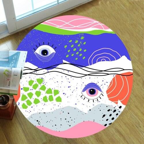 Funny Eye carpet Square Anti-Skid Area Floor Mat 3D Rug Non-slip Mat Dining Room Living Room Soft Bedroom Carpet 06