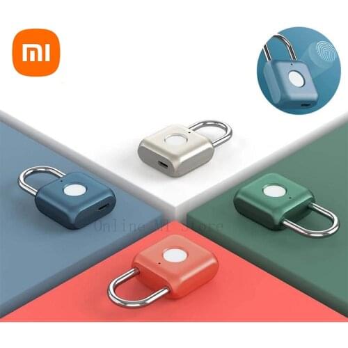 Xiaomi Smart Fingerprint Padlock Kitty USB Waterproof Electronic Fingerprint Lock Home Anti-theft Luggage Case Safety Padlock