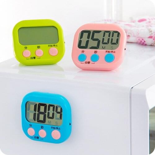 1PC 4Colors Digital Kitchen Timer Magnetic Cooking Countdown Alarm Sleep Stopwatch Temporizador Clock Home Multifunctional Tools
