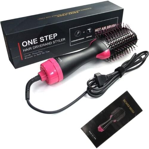 2 in 1 Multifunctional Hair Dryer Rotating Hair Brush Curler Roller Rotate Styler Comb Styling Straightening