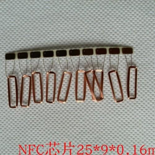 25*9*0.16mm 13.56MHz NFC Tag 213 COB and antenna IC tags 10pcs/Lot passive tag ISO14443A