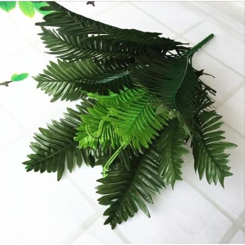 3pcs Artificial Cycas revoluta Thunb Branch Plant Wall For Flower Arrangement Props Wedding Bouquet Home Bar Hotel Decoration