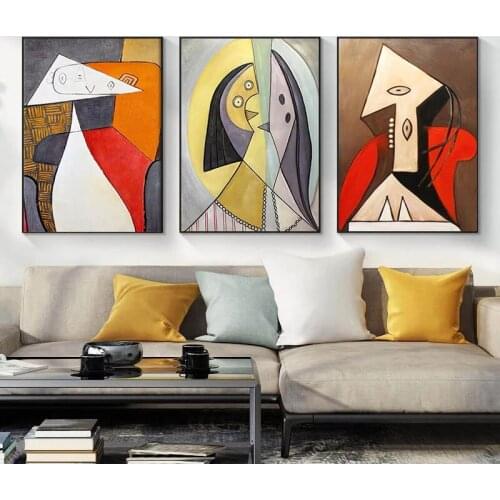 Picasso Abstract Figure Canvas Painting Surrealist Style Women Posters and Prints Sofa Wall Art Picture for Home Decor Design