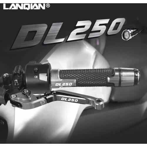 Motorcycle Accessories Aluminum Brake Clutch Levers Handlebar Hand Grips Ends For Suzuki DL250 V-STROM DL 250 VStorm 2017 2018