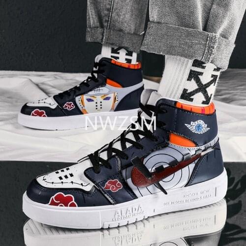 Anime Uzumaki cosplay Shoes Comic Cosplay Print Patchwork Shoes Outdoor Non-slip Basketball Sneakers Skateboard Shoes