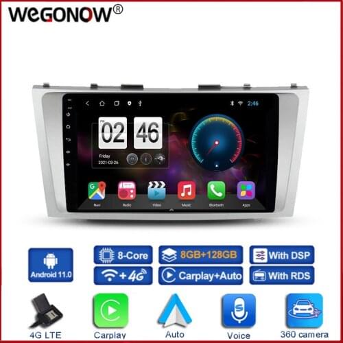 360 Panoramic Camera 6G+128G Android 10 Car DVD Player GPS WIFI Bluetooth 5.0 RDS Radio For Toyota Camry 6 XV 40 50 2006 - 2011