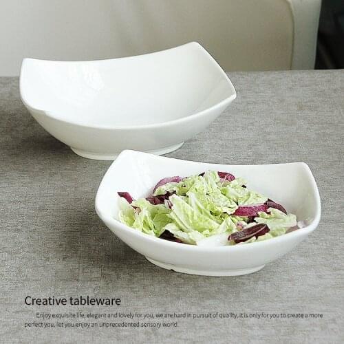 White ceramic bowl dish creative dessert soup bowl of Japanese Fresh Fruit Salad household utensils