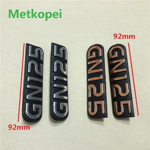 Motorcycle GN125 side cover protection board mark mental plate texture sign label for Suzuki 125cc GN 125 frame panel parts