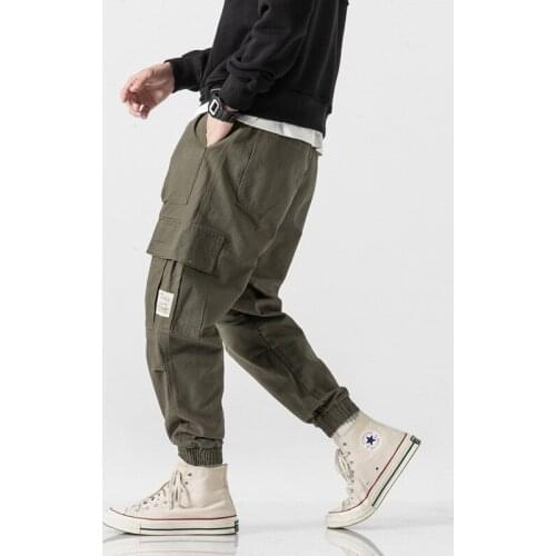 Retro Overalls Trousers Mens Spring and Autumn Tide Brand All-match Casual Pants Men Trendy Feet Pants Men Street Wear Pants