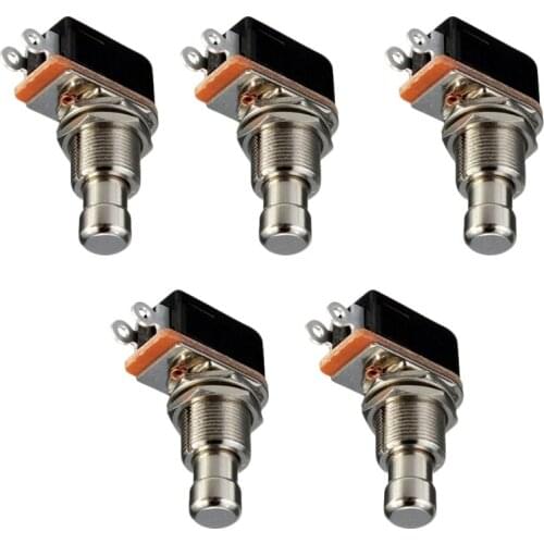 Guitar Effects Pedal Box Momentary Spst Button Stomp Foot Switch Push Button Pack Of 5