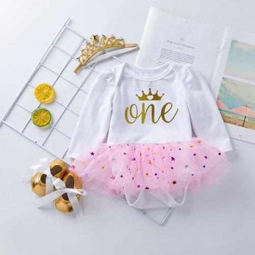 Birthday Baptism Baby Newborn Clothing Set Tutu Bodysuit+Shoes+Headband Kids Girls Clothes 0-24 Months Girl Infant Outfits