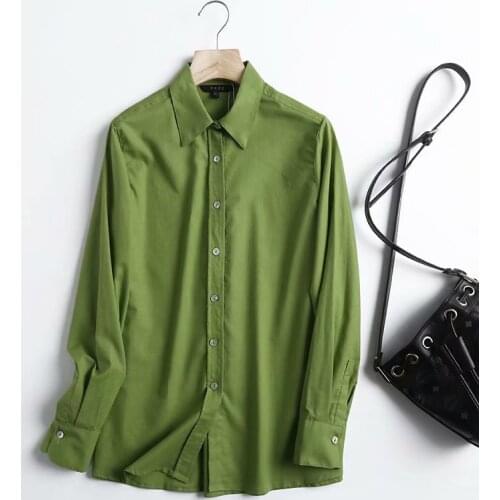 Dave&Di Summer Colorful Casual England Style Fashion Solid Cotton linen Blouse Women Blusas Mujer De Moda 2020Kimono Shirt Tops