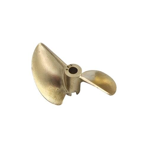 FATJAY RC boat metal precision die-cast bronze 2-blade propeller positive 4mm diameter pitch 1.4" copper prop FXB