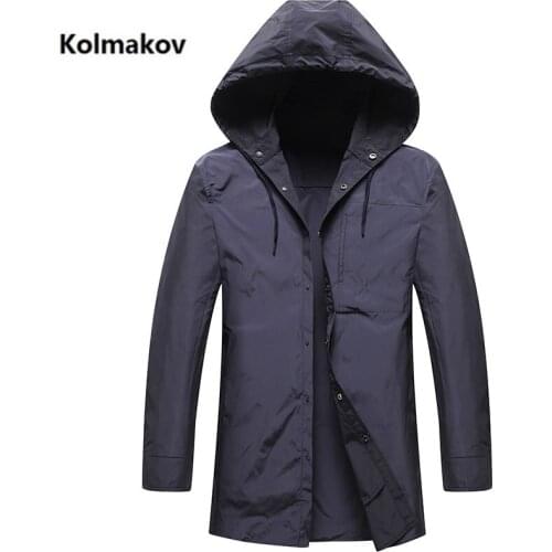 KOLMAKOV Long style coat Men 2021 spring Business male Trench Coat Mens Casual Windbreakers Male Good Quality Jackets men M-3XL