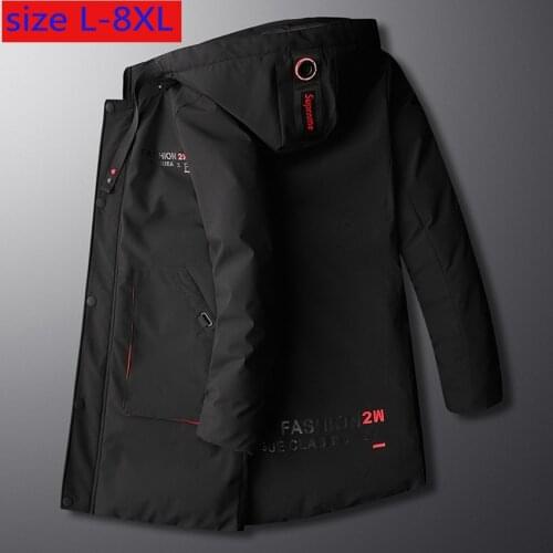 New Arrival Fashion Super Large Long Padded Coat Loose Winter Thickening Detachable Hooded Thick Casual Plus Size L-6XL 7XL 8XL