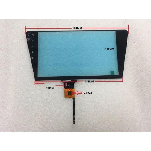 New 9 inch Capacitive touch screen GMI0817A IC:GT928 261*127 MM 6 pin for car dvd gps