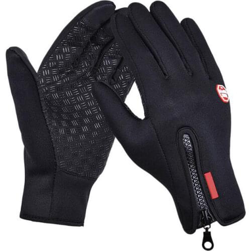 Outdoor Sports Hiking Winter Bicycle Bike Cycling Gloves For Men Women Windstopper Simulated Leather Soft Warm Gloves