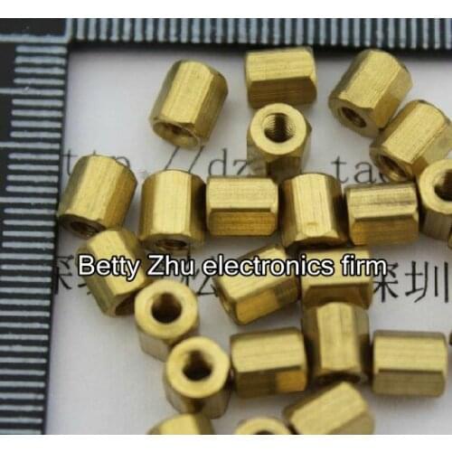 200PCS/LOT 6MM hollow copper pillar M3 6 mm high M3