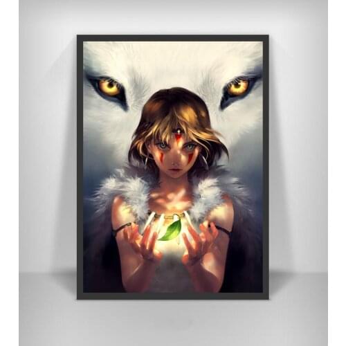 Princess Mononoke Movie Japan Anime Posters and Prints Painting Art Canvas Wall Pictures Home Decor quadro cuadros