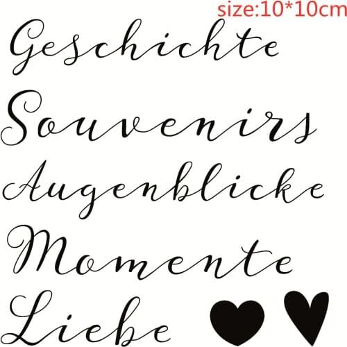 Italian word Transparent Silicone Rubber Stamp Sheet Cling Scrapbooking DIY Cute Pattern Photo Album Stamp