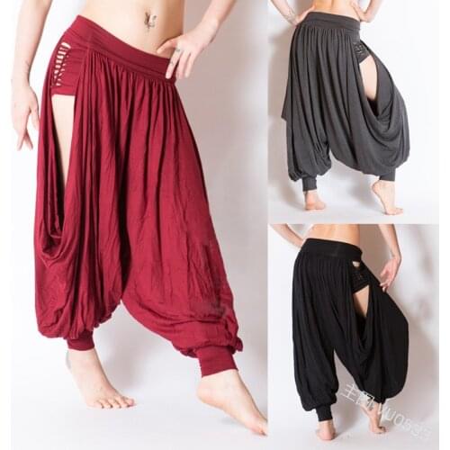 Medieval Renaissance Sexy Pirate Viking Costume Women Loose Beach Capris Band Trouser Harem Pants For Adult Plus Size