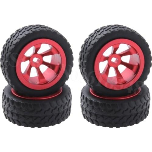 4pcs Aluminum Alloy Tires & Wheels For WLtoys 1/28 RC Car K969 K989 K999 P929 4WD Short Course Drift Off Road Rally Upgrade Part