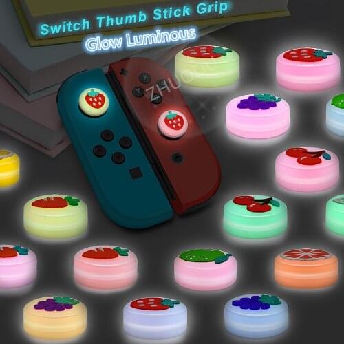 Silicone Thumb Stick Grip Cap Glow Luminous Joystick Cover For Nintendo Switch for NS Lite Joy-Con Controller NS Thumbstick Case