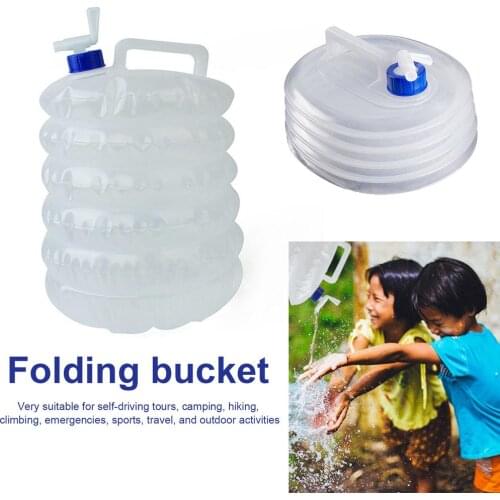 15L Outdoor Collapsible Water Bag Camping Foldable Water Containers Drinking Multifunction Telescopic Storage Water Bottle