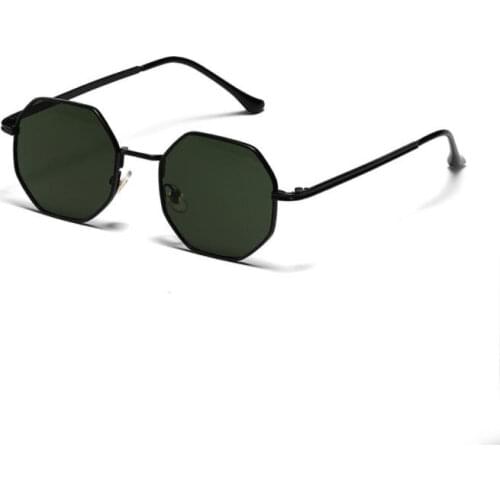 Women Retro Classic Round Sunglasses Fashion Men Women Luxury Vintage polygon Black Small Mirrors lens Sun Glasses UV400