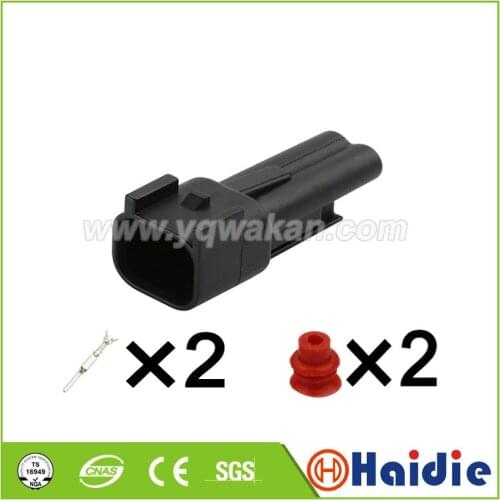 5sets 2pin Auto electric plastic housing plug wiring harness cable waterproof connector