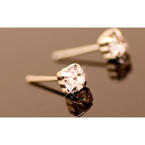 5pairs/ Lot ittle Shining Crystal Stud Earrings for Women Brand Fashion Ear Cuff Piercing Rhiinestone Earring Simple Design