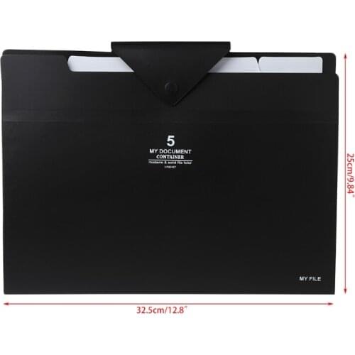 5 layer Expanding File Folder Organ Bag A4 Organizer Paper Hold Document Folder