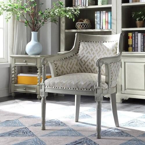 American solid wood book chair computer chair cloth art leisure chair back chair home desk chair office chair