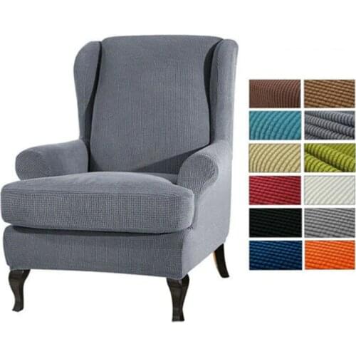 Arm Chair Covers Elastic Recliner Chair Cover Wing Back Arm Chair Sofa Slipcover Stretch SlipCover 2Pcs Separated