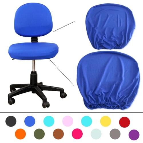 Elastic Fabric Spandex Split Seat Chair Covers For Office Chair Cover Computer Chair Gaming Chair Universal Size Easy Washable