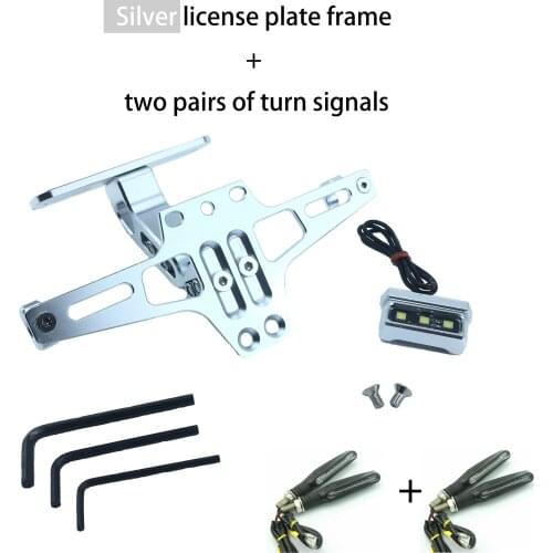 Motorcycle Rear License Plate Mount Holder and Turn Signal Light For Honda For Kawasaki Z750 Z800 For YAMAHA MT07 MT09 MT10 R1 3