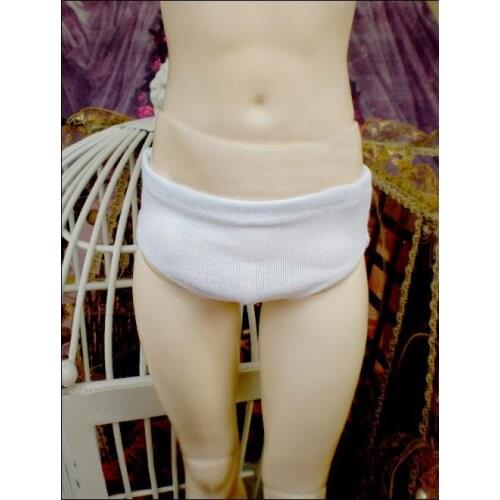 D01-P066 children handmade toy 1/3 1/4 Doll Accessories BJD/SD doll clothes White stretch mens underwear 1pcs