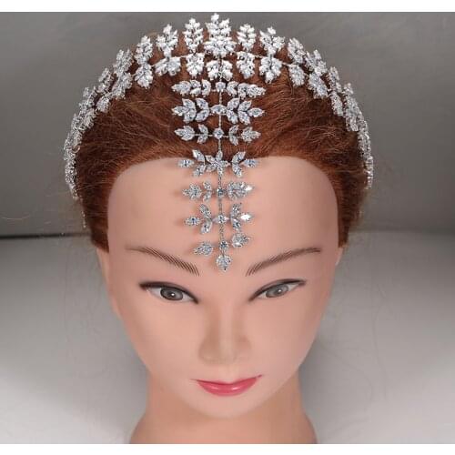 Tiaras And Crowns HADIYANA Fashion Trendy Design Hair Jewelry Wedding Elegant Women Zircon High Quality BC4868 Accesorios Mujer