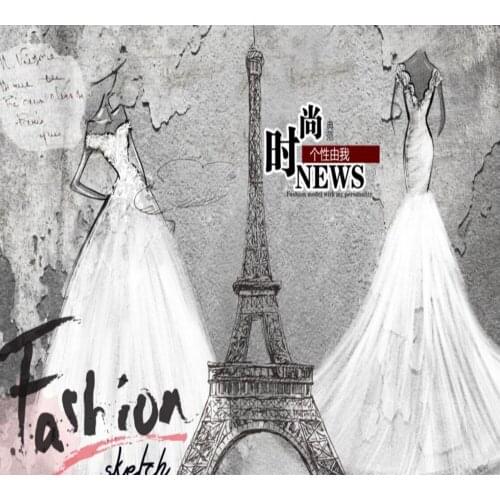 Dropshipping Colomac Decoration Mural Retro Fashion Personalized Clothing Wallpaper Vintage 3d Wallpaper for Walls 3d Behang