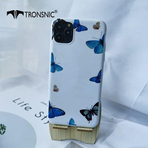 Glossy Butterfly Phone Case for iPhone 11 Pro XR XS MAX Soft Luxury Black White Case for iPhone 6S 7 8 Plus Shiny Covers Fashion