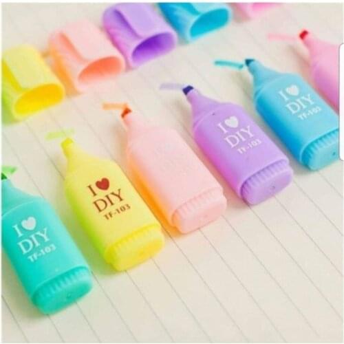 Stationery Supplies - 6 Color Mini Pastel Marker Pen - 2021 Back to School Products - Fun Colorful Highlighter