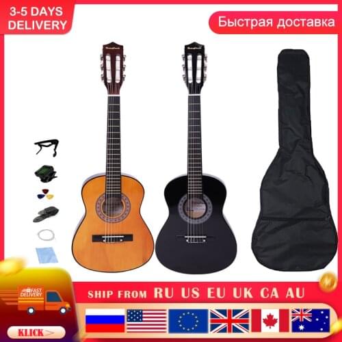 30 inch Acoustic Classical Guitar for Beginners Adults & Child Students Wooden Guitar Beginner Kits with Bag Tuner Capo Picks