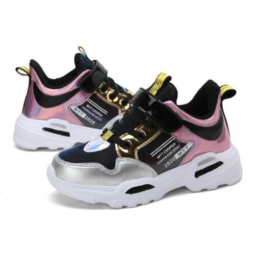 New Kids Shoes Girls Casual Shoes Fashion Leather Waterproof Children Sneakers Outdoor Comfortable Students Running Sneaker