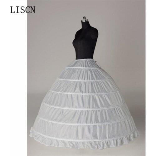 Best Sale Modern Puff High Quality 6 Hoops Bridal Petticoats For Ball Gown Wedding Dress Crinoline Underskirt Bridal Accessories